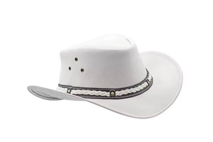 Sombrero Vaquero Occidental de Cuero Hecho a Mano de Lujo, Estilo Informal para Viajes, Protección Solar de Primera Calidad, Deportivo, para Exteriores, Unisex - Product Image 4