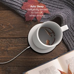 Tazza da Caffè IonMug in Acciaio Inox da 12oz con Coperchio 3.5'' X 3.5'' X 5'' e Sottobicchiere Riscaldante Intelligente - Product Image 3