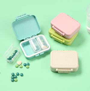Portable Plastic <b>Pill</b> Storage <b>Case</b> with Dual Compartments and Anti-Mix Design in Pastel Colors <b>for</b> Travel and Daily Use - Product Image 1