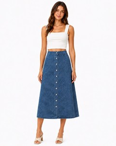 Survêtement intégral pour femmes adultes, demi-zip, manches longues, coupe classique, couleur unie, décontracté, pour l'hiver, en denim simple - Product Image 1