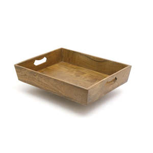 Plateau de service en bois élégant et artistique, plateau décoratif pour présenter les repas et le café, 2ème génération développée - Product Image 2