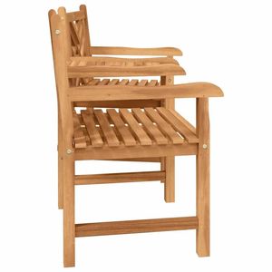 Silla de Jardín de Madera de Teca Sólida, 59.84 x 24.80 x 35.04 Pulgadas, Color Marrón - Product Image 6