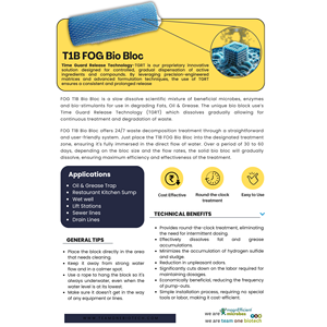 Bloque de Bacterias para Eliminación de FOG en Aguas Residuales para Sistemas de Flujo Continuo - Product Image 6