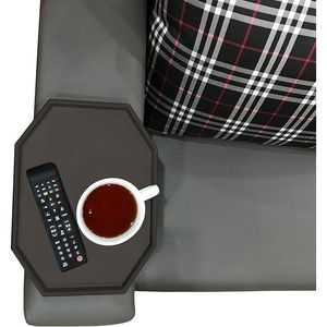 Cherry-Colored Recliner Armchair Organizer <b>Tray</b> Side <b>Tables</b> Sofa Armrest Clip-On Food Grade Plastic Serving <b>Tray</b> - Product Image 2