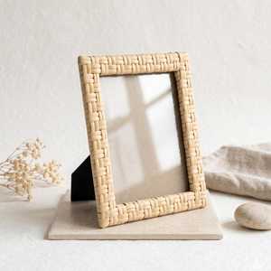 Luxury Woven Cane Photo <b>Frame</b> Handmade Rattan <b>Wooden</b> <b>Picture</b> <b>Frame</b> With custom Colour Option For Boho Home Decorative Gifts - Product Image 2