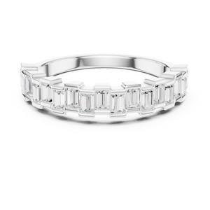 Anillo de Diamantes Cultivados en Laboratorio, Corte Baguette, Estilo Eternity, Oro Sólido de 14K, Certificado IGI, para Boda o Compromiso, Personalizable, Superventas - Product Image 6