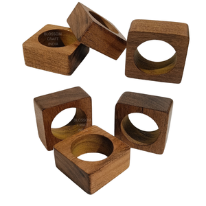 Ronds de serviette en bois modernes, haute durabilité, accessoires de table élégants pour restaurants, hôtels, vente en gros - Product Image 3