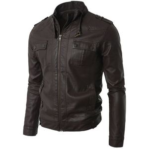 Stylish Men's Classic <b>Black</b> Leather <b>Jacket</b> for Everyday Fashion and Biking High Street Style <b>jacket</b> for men - Product Image 2