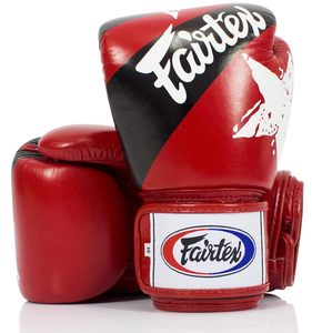 Guantes de Entrenamiento Fairtex para Boxeo, Kickboxing y Muay Thai, Guantes de Sparring para Saco de Boxeo, 10 oz, Rojo/Negro - Product Image 1