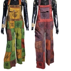 ชุดจั๊มสูทมัดย้อมวันพีซของผู้หญิงชุดเดรสชายหาดทรงหลวมสไตล์งานเย็บปะสไตล์ฮิปปี้แฟชั่นล่าสุด - Product Image 1