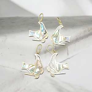 Wholesale Women's Minimalist Bohemian Gold Plated Hoop Earrings Lightweight Alloy Natural Stone Bezel Setting Inlay Indian - Product Image 1