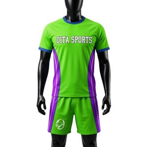 Men Neon Green Purple Sublimated Netball Jersey <b>Shorts</b> Set Polyester Athletic Team Uniform Side Stripe Panel Sports Wear - Product Image 1