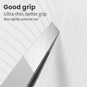 Pinzas para depilación de cejas de acero inoxidable, pinzas inclinadas hechas a mano para depilación facial y de cejas, mejor agarre. - Product Image 5