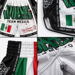 Lightweight Team Usa MMA Fight <b>Shorts</b> <b>Men</b> White <b>Red</b> Black Sublimation Print Mixed Martial Arts Wear Adult Breathable Regular Fit - Product Image 6