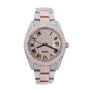 Reloj de Diamantes de Lujo de la Mejor Calidad para Mujer, Correa de Acero Inoxidable, Resistente al Agua, para Fiestas, Disponible para la Venta - Product Image 5