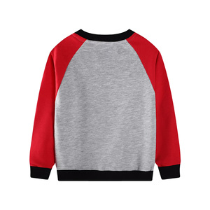Custom Toddler Boy Kids and Girl Fleece Pullover Sweatshirt Kids Baby Unisex Color Block <b>Oversized</b> Raglan Long Sleeves Crewneck - Product Image 3
