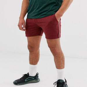 Men's Maroon Cotton High Street Mid Elastic Waist Solid Casual <b>Quick</b> <b>Dry</b> Breathable <b>Shorts</b> - Product Image 2