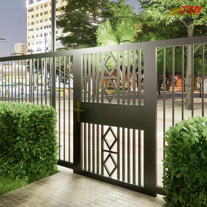 Portails en fer forgé artistiques écologiques de haute qualité avec modélisation 3D, hauteur de 7 pieds, design durable pour une utilisation extérieure à long terme - Product Image 3