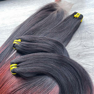 มัดผมยาวสีน้ำตาลอมเบรพร้อมฝาปิดลูกไม้ธรรมดาคุณภาพสูงสไตล์เวียดนาม - Product Image 4