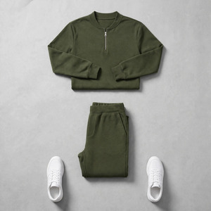 2026 Wholesale Summer Men's Casual Shorts <b>Set</b> Plain Color Solid 100% Cotton Jersey Quick Dry Knitted Customized Logo <b>Twin</b> <b>Set</b> - Product Image 5