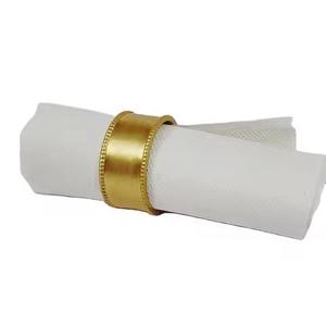 Premium Gold Plated Metal Napkin Ring Elegant Table Decor for <b>Wedding</b>, Party And Banquet At Best Price - Product Image 5