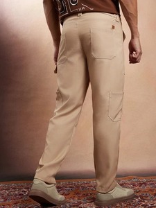 Jean en denim décontracté pour homme, coupe ample, jambe large, écologique, lavable, résistant à la décoloration, déchiré, taille mi-haute, en coton - Product Image 2