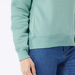 Sweat-shirts pour femmes en molleton de coton de qualité supérieure, légers, col rond, coupe classique, logo personnalisé, vente en gros - Product Image 4