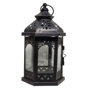 Wholesale Bulk Selling <b>Black</b> Color Metal & Glass <b>Lantern</b> Portable Moroccan Candle <b>Lantern</b> In Matt <b>Black</b> Finish <b>Lantern</b> for Home - Product Image 2