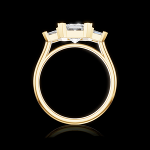 Anillo de Compromiso Unisex Aurum Diam con Diamante Sintético Cultivado en Laboratorio, Corte Brillante, Color E, Certificado EGL, Chapado en Plata 925, Estilo Hiphop - Product Image 4
