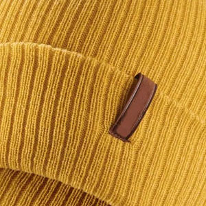 Yellow Ribbed Beanie Hat Unisex Adult Casual <b>Winter</b> <b>Cap</b> 100 Acrylic Knitted Solid Color Warm Headwear - Product Image 6