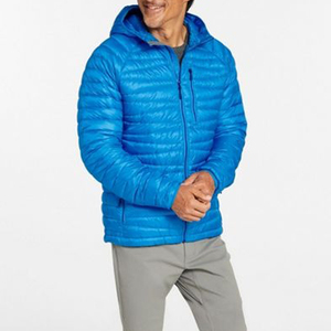 Veste matelassée bleue à capuche pour homme Mono Clothing, fermeture éclair quart de tour, coupe-vent, vêtement d'extérieur décontracté d'hiver, coupe régulière, coque en polyester - Product Image 5