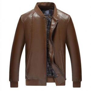 Chaquetas de Cuero para Motocicleta con Diseño Personalizado, Cierre de Cremallera, Estilo Casual para Exteriores, Cortavientos de Invierno, Chaquetas de Cuero a la Moda - Product Image 2