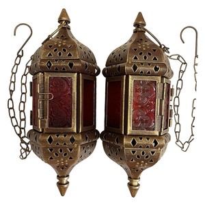 Lanterne artisanale en acajou avec verre de cristal |   Lanterne décorative en bois de luxe en gros - Product Image 4