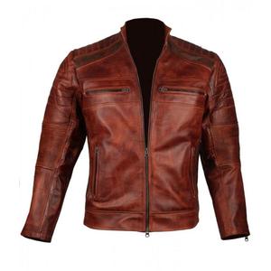 Chaqueta de Cuero Genuino para Hombre, a la Moda, de Corte Regular, Estilo Vintage, Resistente al Agua y al Aire, con Accesorios de Regalo, Talla Personalizada - Product Image 6