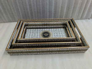 Bandeja de impresión MDF artesanal de alta calidad al por mayor, Bandejas para servir para hoteles, restaurantes, utensilios de cocina con tamaño personalizado - Product Image 3