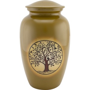 Wooden Classic Covered Urn Decorative Home Table Accent Vessel - Product Image 1
