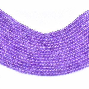 AAA+ Amethyst 3mm-4mm Rondelle Micro Faceted Beads Natural <b>Pink</b> Amethyst Semi Precious Gemstone Loose Beads for Jewelry Making - Product Image 1