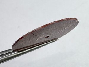 Red jasper Watch Dial 31.5 mm One Sided Polished Flat Cut <b>Face</b> 1 mm Thick 2mm Center Hole - Product Image 5