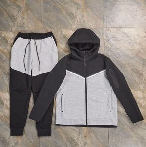 Nuevo Conjunto Deportivo de Alta Calidad para Hombre, SIN CTA, para Gimnasio y Entrenamiento, Dos Piezas, Sudadera con Capucha y Cremallera, con Estampado, Felpa Técnica - Product Image 5
