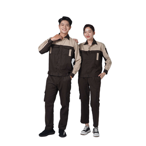 Cotton Anti Shrink Engineering Workwear <b>Uniforms</b> Durable Khaki Fabric Breathable Safety <b>Construction</b> Clothing Wear 4SU - Product Image 3