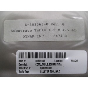 CLUSTER TOOL 3035630000 COML TABLE SQUARE TITA - Équipement et pièces semi-conductrices de renommée mondiale et de confiance - Product Image 3