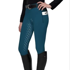 Pantalon d'équitation femme coupe décontractée, respirant, avec grip en silicone et fermeture éclair avant - Product Image 6