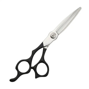 Ciseaux à cheveux professionnels en acier inoxydable, pointe acérée, pour droitiers, manche long en plastique, usage en salon - Product Image 3