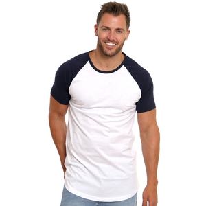 เสื้อยืดคอกลมลายทางแขนพอดีตัว, เสื้อยืดผ้าฝ้ายแฟชั่นสำหรับฤดูร้อนเสื้อยืดฝึกซ้อมเสื้อยืดลำลองพรีเมี่ยม100% - Product Image 4