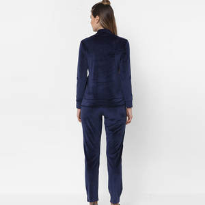 Conjunto Deportivo de Terciopelo Ecológico, Liso, para Invierno, Tallas Grandes, con Capucha, para Mujer - Product Image 3