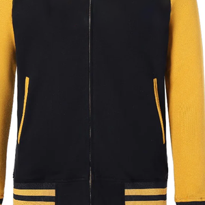 Chaqueta Deportiva de Felpa Alpha Black |   Chaqueta Bomber de Fraternidad |   Ropa Urbana Estilo Grecia con Bordados Escolares y Cintas, Efecto Frío - Product Image 6