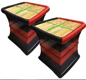 Modern Multicolor Rattan Handmade Stool Ottoman <b>Set</b> Traditional Design Durable Apartment <b>Outdoor</b> Living Room Furniture Home - Product Image 5