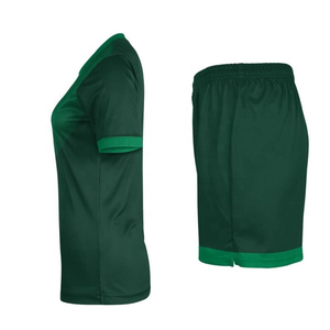 Ensemble d'uniformes de volley-ball et de football pour hommes personnalisés par sublimation, vert forêt, avec bande diagonale graphique, jersey en polyester respirant à séchage rapide - Product Image 4