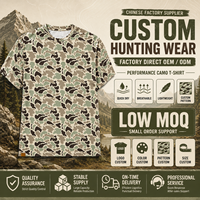 Chemises de chasse vintage à manches courtes en tissu camouflage ultra-doux, respirant, extensible, résistant aux délavures et au délavage