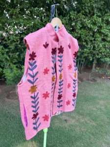 Chaleco sin Mangas Premium TNT con Bordado para Mujer, Hecho a Mano, Floral, Artesanal, Étnico, Ligero, de Boutique - Product Image 2